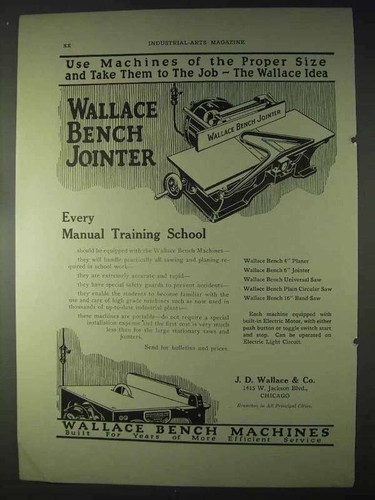 1922 wallace bench jointer - 1922,