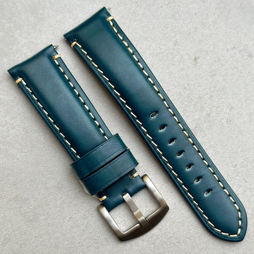 Handmade padded blue - padded, leather