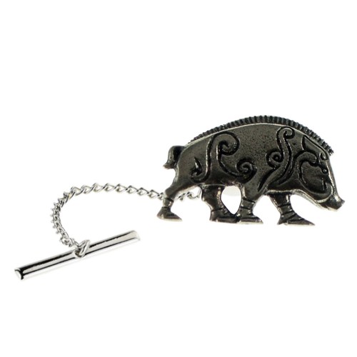 Celtic wild boar pewter lapel - boar,