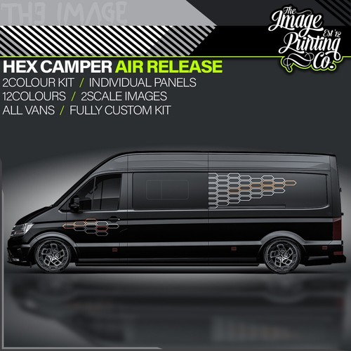Custom camper vinyl decal - vinyl, hex
