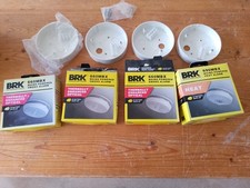 BRK Mains Powered  Smoke Alarms X3 And  Mains Powered Heat Alarm X1 Bundle Old