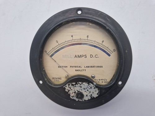 Antique vintage ammeter - vintage,