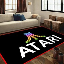 Atari rug, colorful rug, gamer