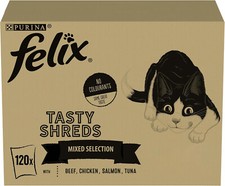 120 x 80g Felix Tasty Shreds