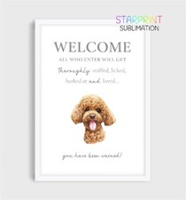 Poodle (Apricot) "Welcome"