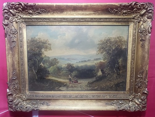 Antique oil painting - antique,