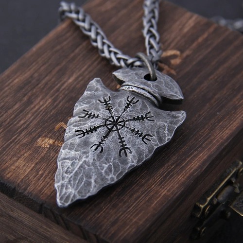 Viking arrowhead necklace - viking,