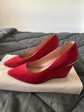 Next Women's Red Suede Wedge