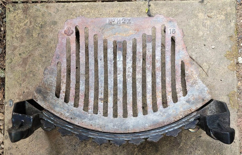 Vintage fire grate with - fire,