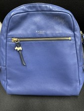 Radley Cobalt Blue Leather Rucksack Used Good Condition