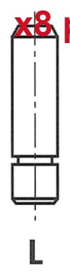 Pcs valve guide set - valve,