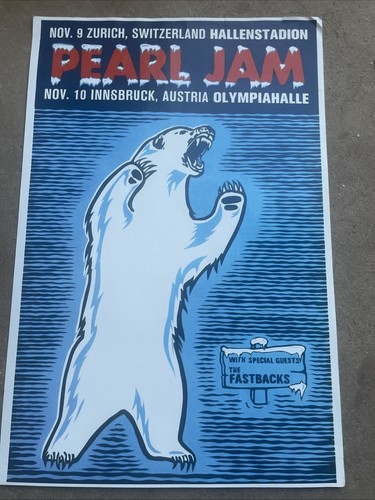 1996 pearl jam poster zurich - -,