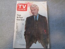 TV GUIDE 1974 March 2-8 Jimmy Stewart Hawkins Tales Of Astronauts Space Vintage