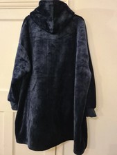 Men Primark Navy Blue SNUDDIE Hooded Blanket Oversize Fleece Hoodie Snoodie L-XL