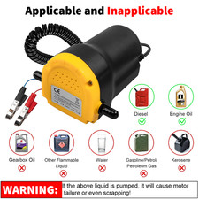 Electric Car Diesel Engine Oil Change Transfer Extractor Suction Syphon Pump 12V