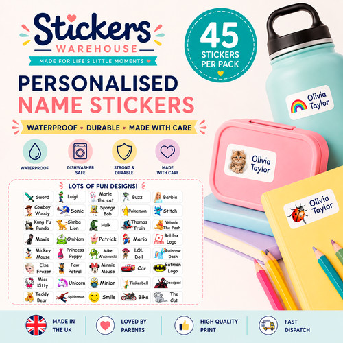 Personalised school name stick - personalised,