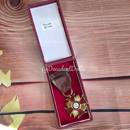 Polish prl medal order gold - polish,