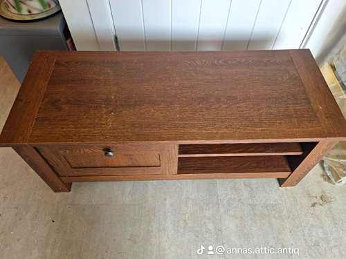Solid oak stand media unit - stand,