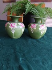 Art Deco Style Green and Pink