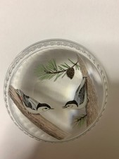 vintage glass dome paperweight