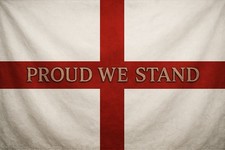England St George’s Cross Flag Banner – Proud We Stand – Large -Party -Outdoor
