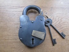 Rustic Iron Padlock: old