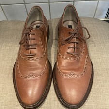 ZARA TAN LEATHER LACE UP BROGUES SHOES SIZE 6 FINAL PRICE