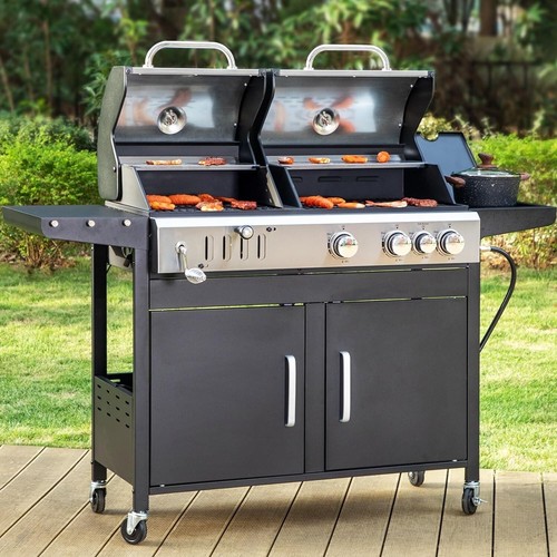 Gas charcoal combo - charcoal, dual