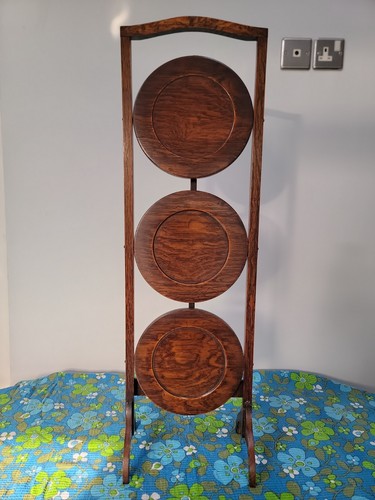 Vintage wooden tier folding - wooden,