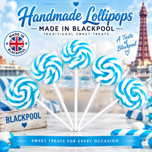 Blue and white wheel pops - 50,