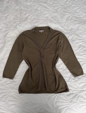 Mia Moda khaki green ribbed