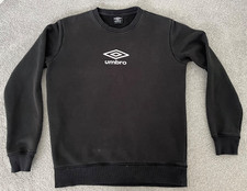 Men’s Vintage UMBRO Retro 90’s Crew Neck Sweatshirt - Black - Size Medium M
