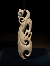 Large Hand-Carved Manaia Hei