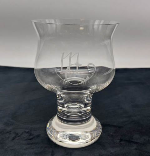 Stemmed crystal beer glass - crystal,