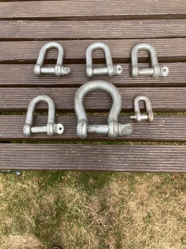 6no steel shackles - 6no.,