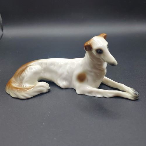 Sitzendorf porcelain borzoi - sitzendorf,