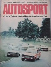 AUTOSPORT 12 August 1971 featuring McLaren M19 cutaway drawing, TVR