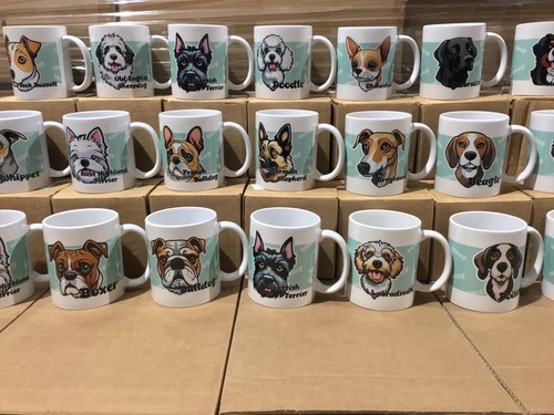 Job lot dog mug set - job,