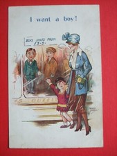 Old BAMFORTH Comic postcard MANNEQUIN GIRL ASKS MUM FOR A BOY