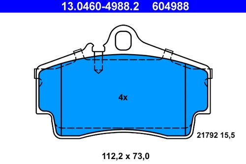 Rear brake pad - rear,