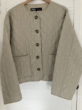 Zara Beige Quilted Linen/