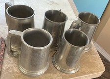 Lot Of 5 Antique Pewter