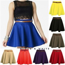 New Women Ladies Plain Belted
