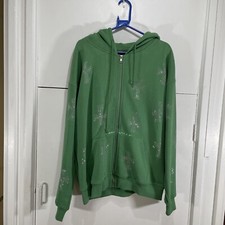 Unknown London Rhinestone Hoodie Green Size Large