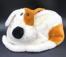T&S White Brown Puppy Dog Hot Water Bottle Cover Case Soft Plush Toy (NO BOTTLE)