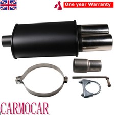 Stainless Steel Twin Tip Performance Sports Exhaust Muffler Back Box MC 003