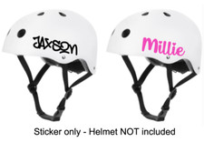 PERSONALISED Bike Helmet Vinyl Decal Sticker Label Graffiti Kids