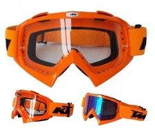 Motocross MX Enduro ATV Off Road Assault Anti-Fog Goggles - Neon Orange