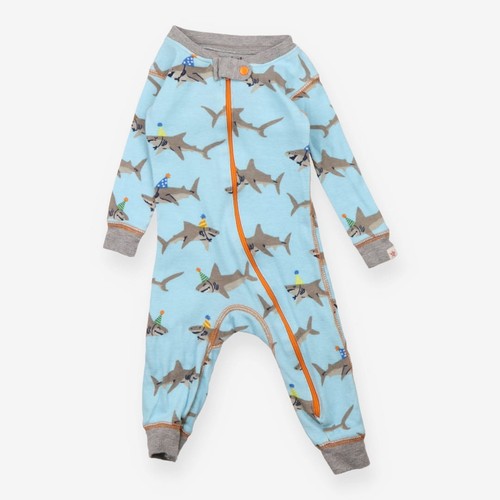 Hatley blue party sharks - blue,