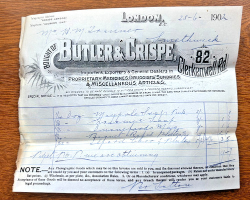1902 butler crispe ilford - butler,